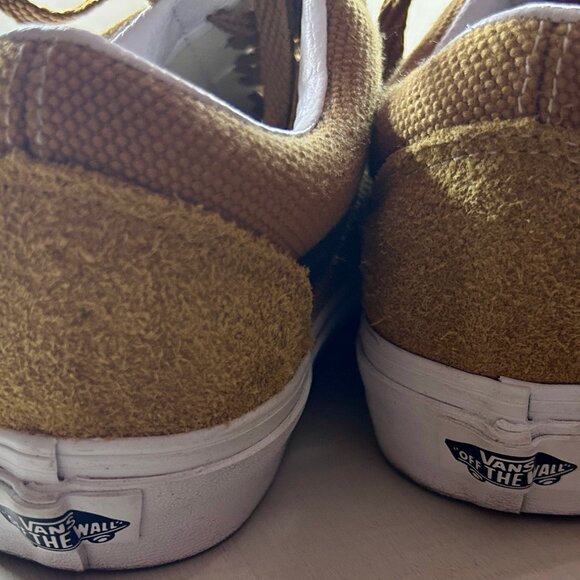 100886 Vans Old Skool Ochre Gold Suede Canvas Size 8/9.5 **USED** - Picture 4 of 6